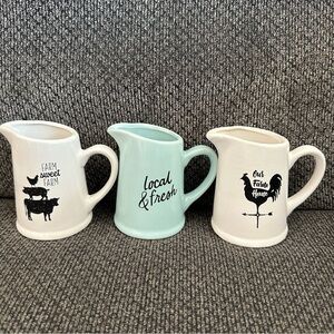 NEW! Farmhouse mini pitchers local & fresh our farm house farm sweet